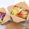 Milieuvriendelijk Gevouwen Kraftpapier-Document Voedselvakje voor Snel Voedsel, Salade, Fruit