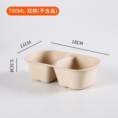 700ml 2 Meeneemcontainers van compart Biologisch afbreekbare Microwavable