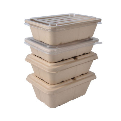 SGS Biologisch afbreekbare Tarwe Straw Fruit Pulp Food Containers met Deksel