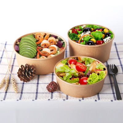 Beschikbare Salade Composteerbare 460ml Kraftpapier Document Koppen